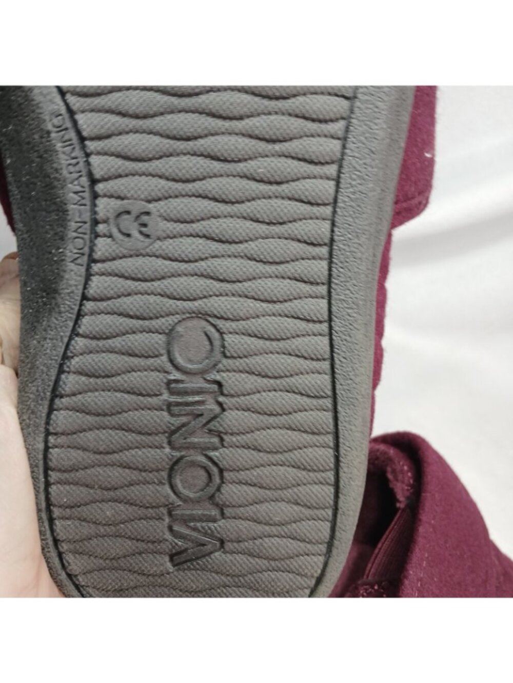 Vionic Carlin Adjustable Hook and Loop Burgandy Quilted Pattern Orthotic Size 10 - Picture 16 of 16